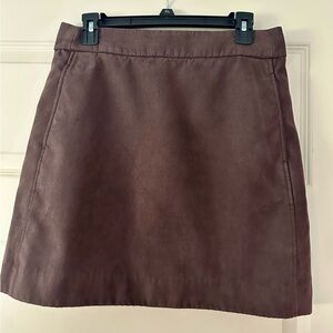 LOFT Rich Brown Mini Skirt